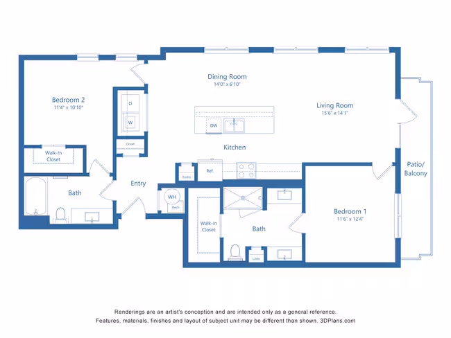 Unit 1424 1124 floor plan